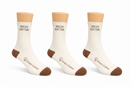 Juego de 3 calcetines largos marrones