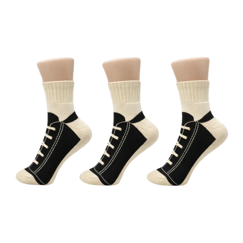 Calcetines de lona negros para adultos
