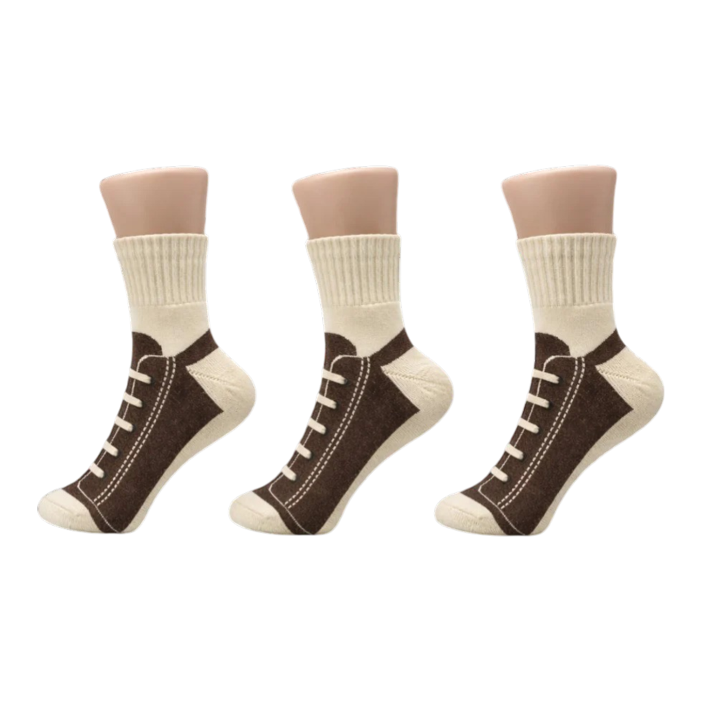 Calcetines de lona marrón para adultos