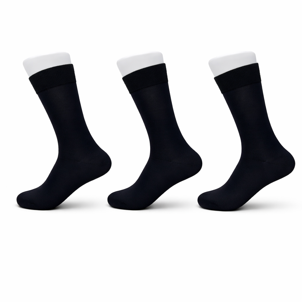 Calcetines largos negros finos