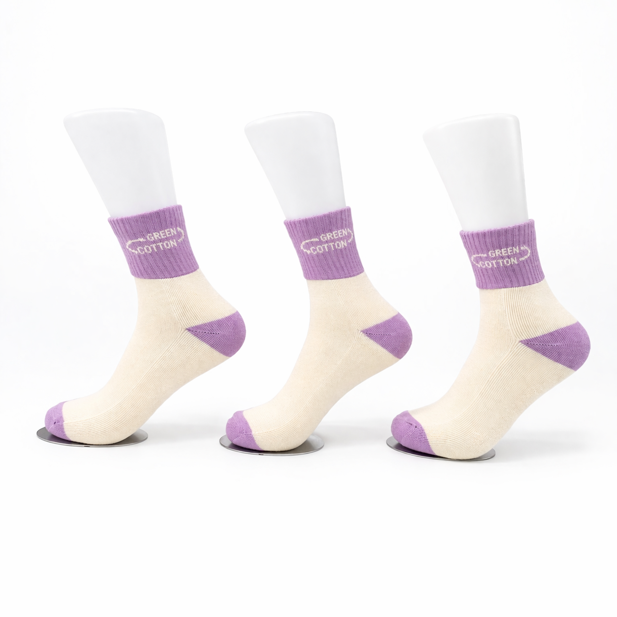 Lotes de 3 Calcetines Morados Medianos
