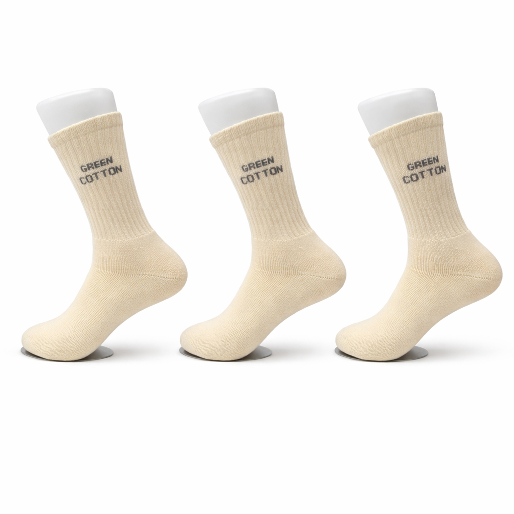 Calcetines largos color crema