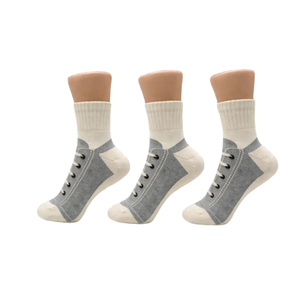 Calcetines de lona gris claro para adultos