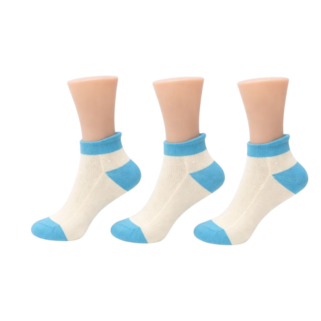 Lote de 3 Calcetines Cortos Color Turquesa