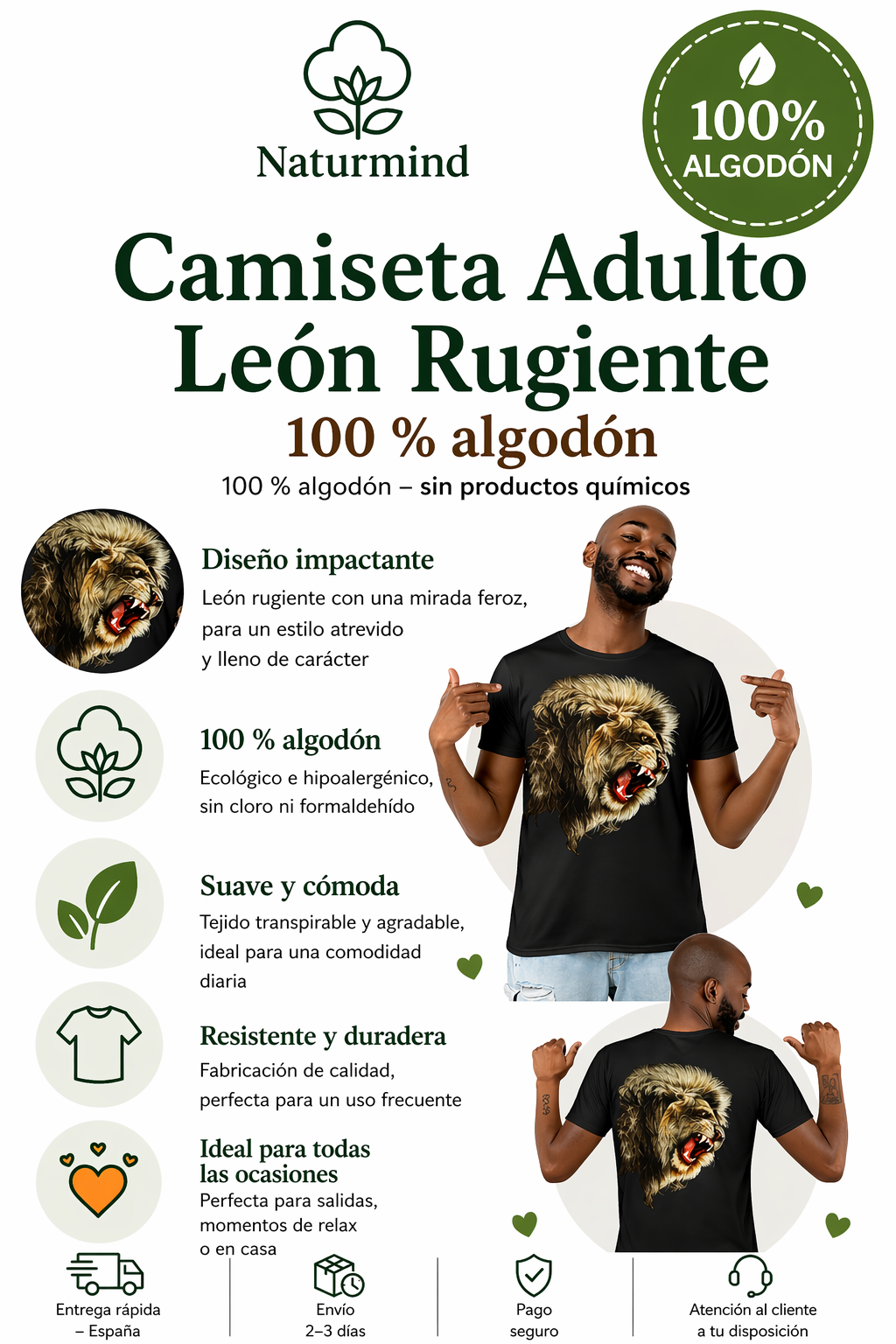 Camiseta para adultos Grumpy Lion
