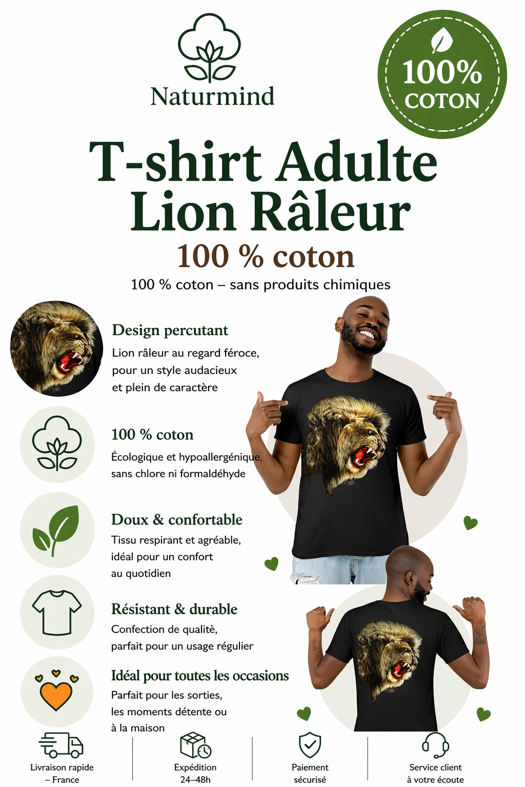 Camiseta para adultos Grumpy Lion