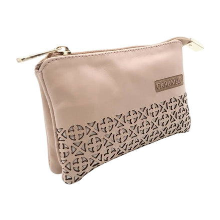 Cartera de cuero marrón