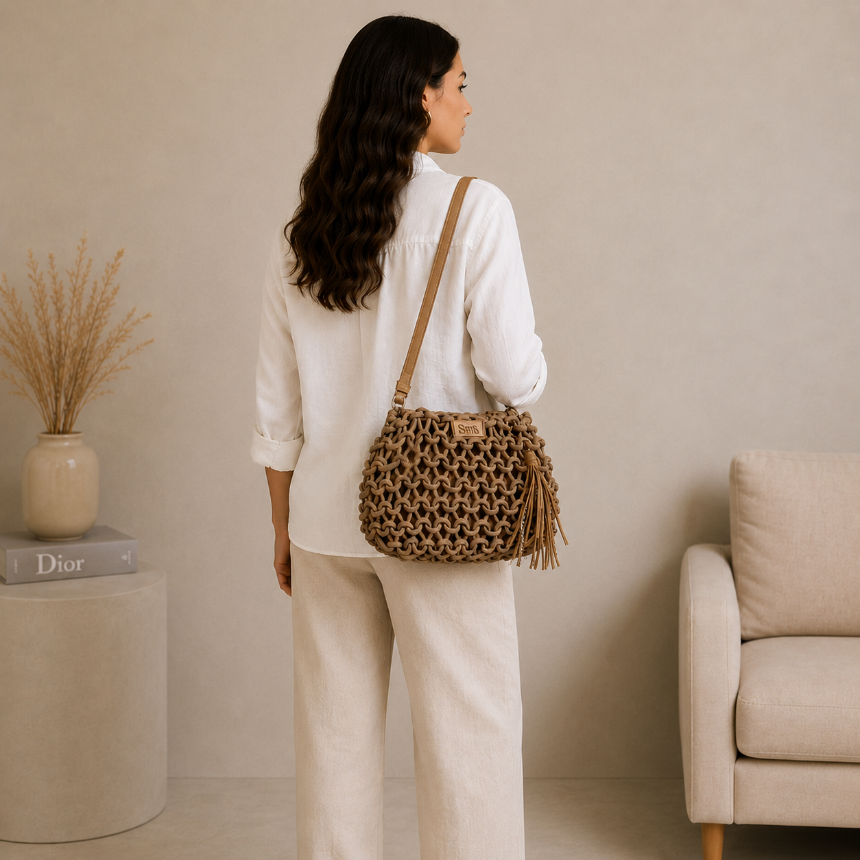 Bolso de cuerda natural