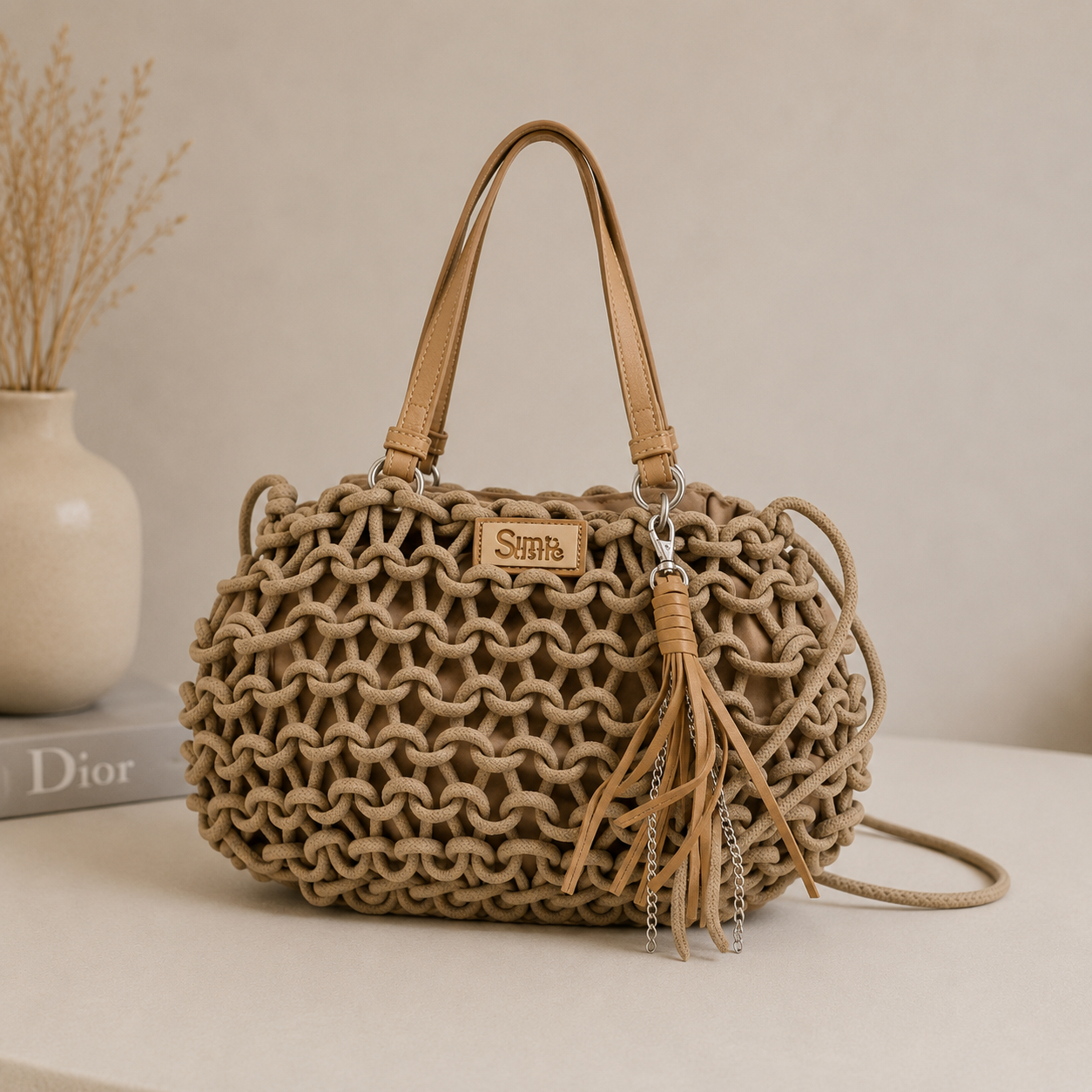 Bolso de cuerda natural