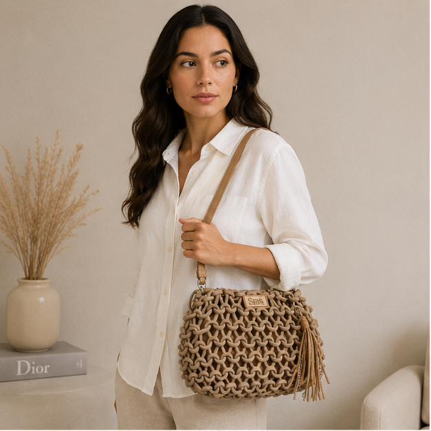 Bolso de cuerda natural