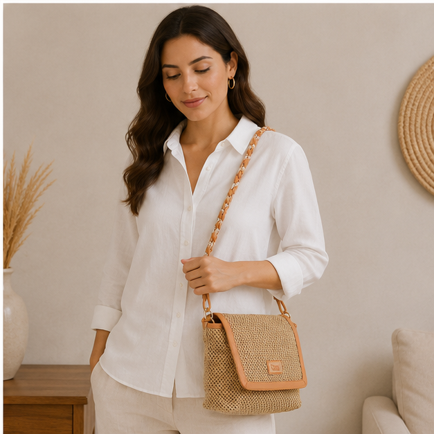 Bolso de mimbre