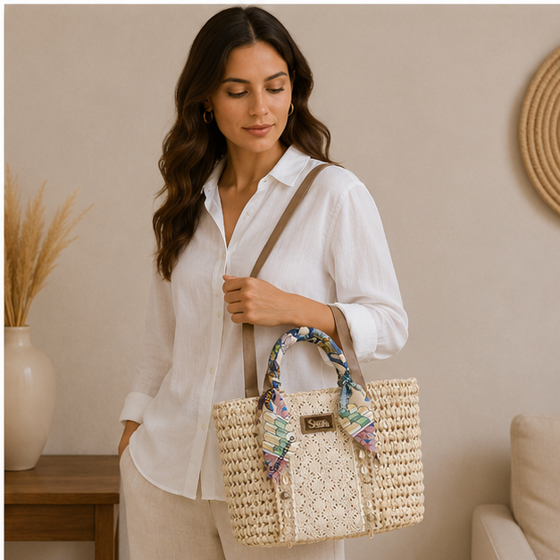 Bolso de mimbre