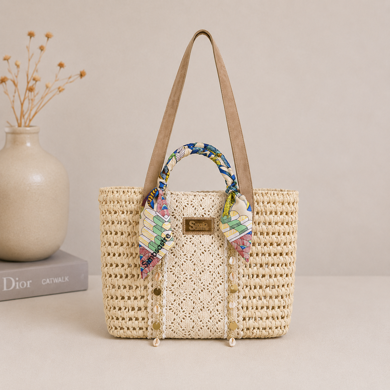 Bolso de mimbre