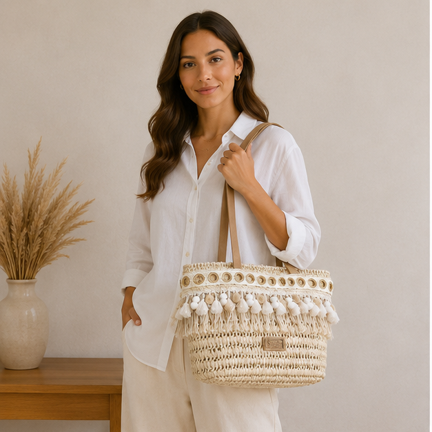 Bolso de mimbre
