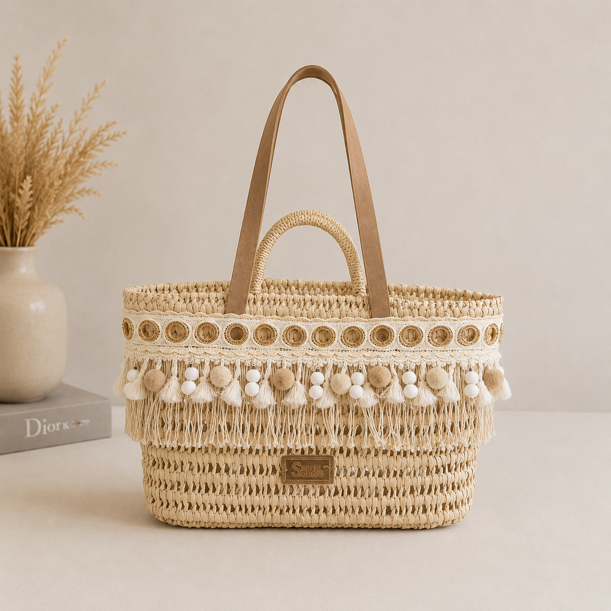 Bolso de mimbre