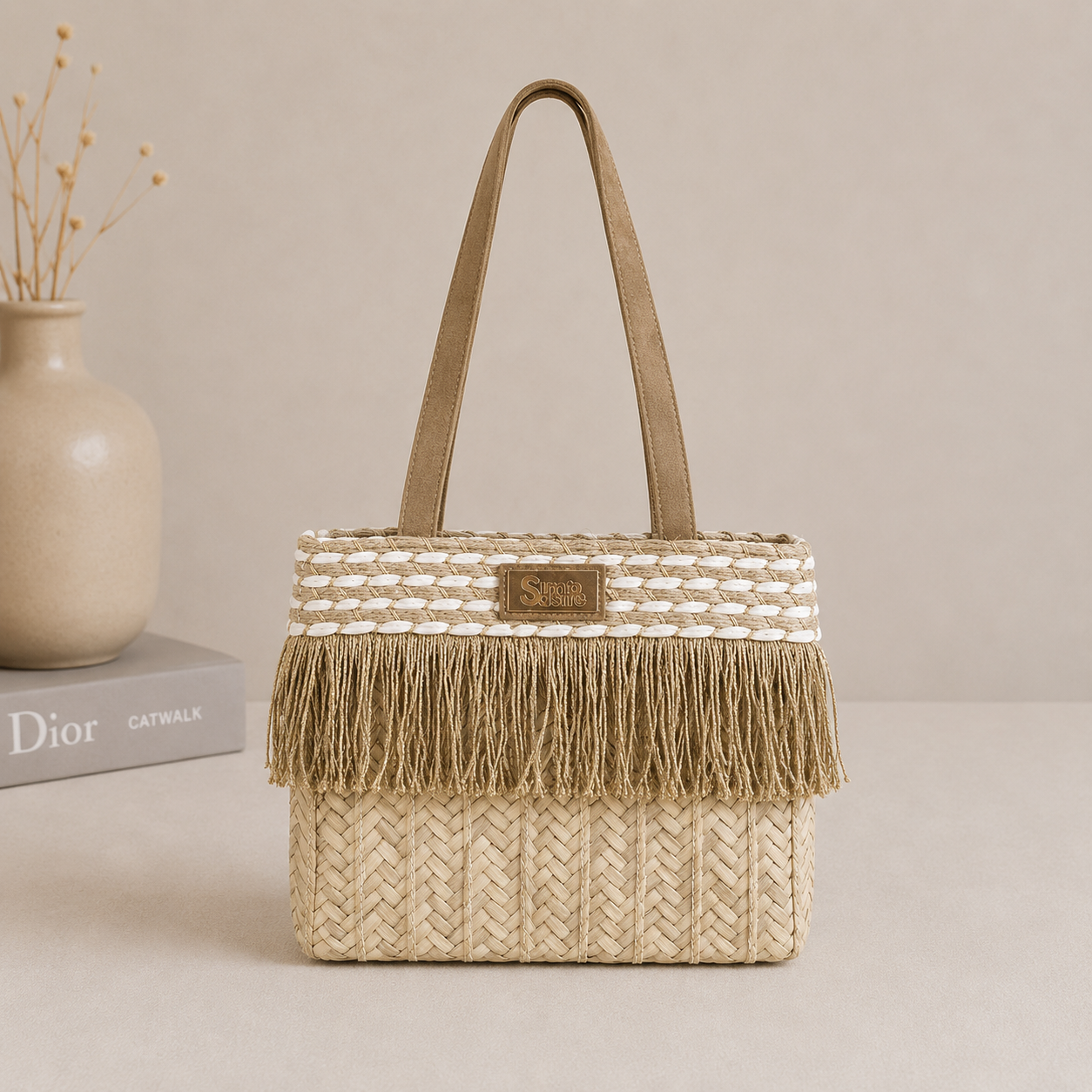 Bolso de mimbre