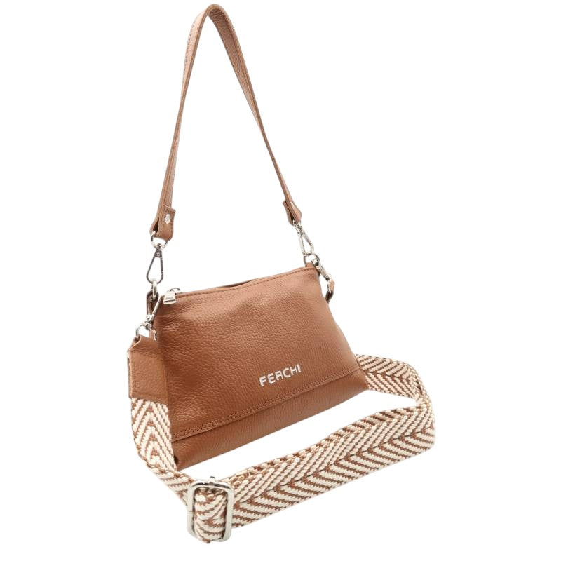 Bolso de piel marrón