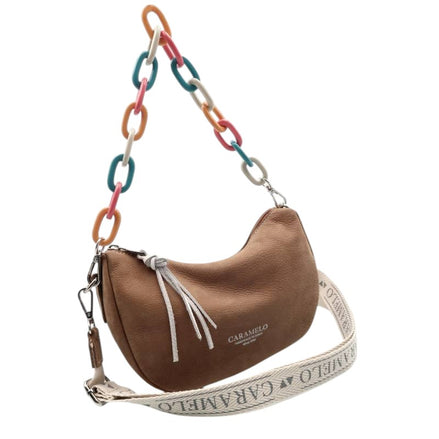 Bolso de hombro marrón