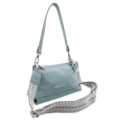 Bolso de piel color turquesa