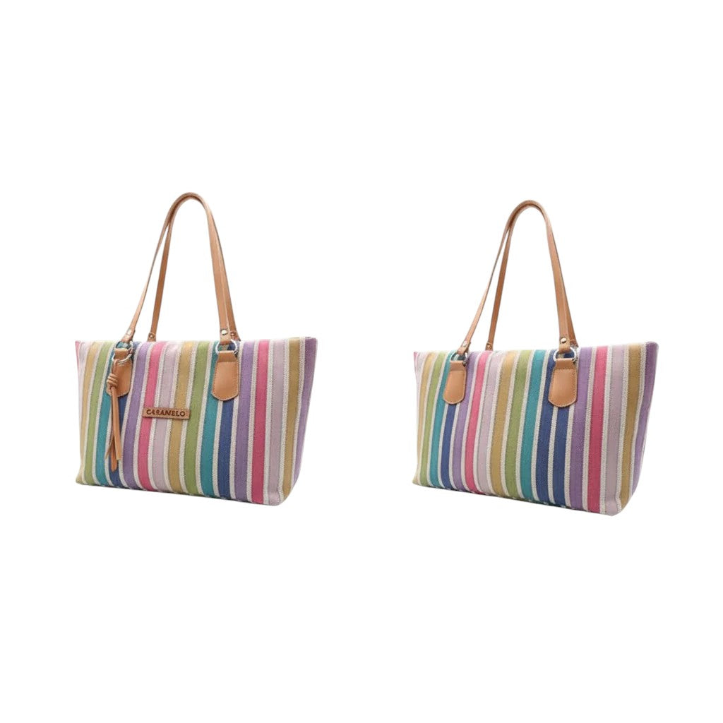 Bolso de correa multicolor