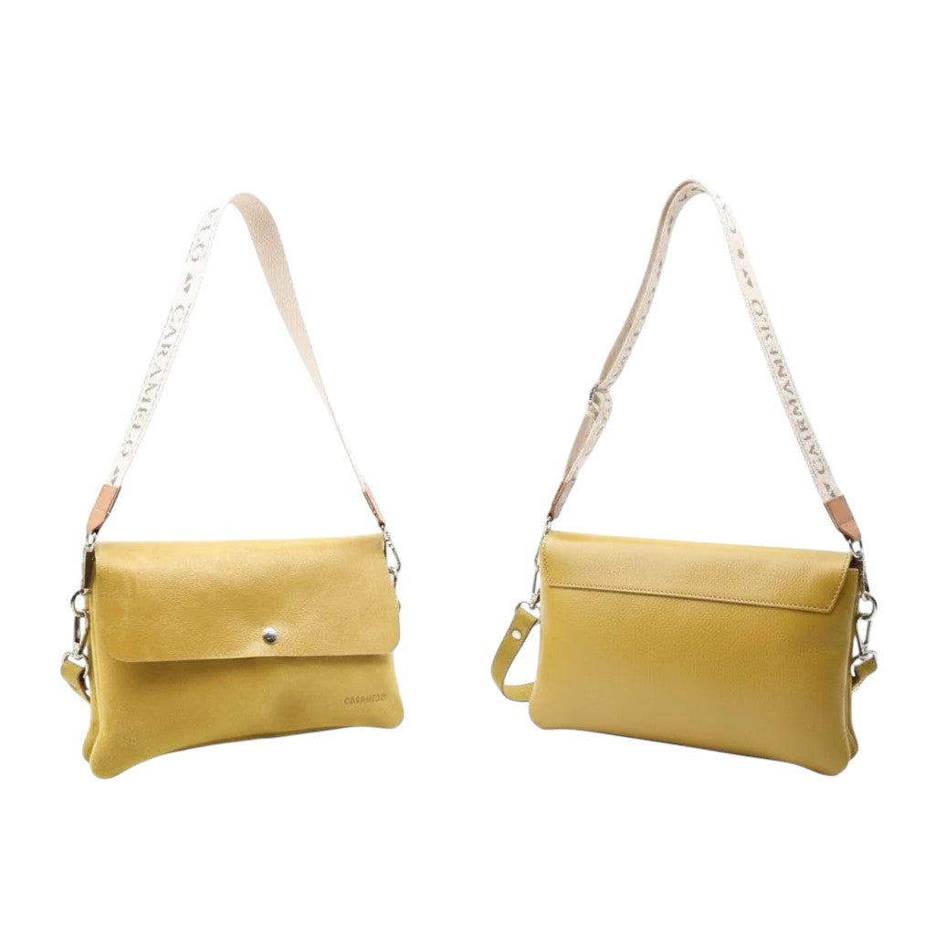 Bolso de cuero amarillo
