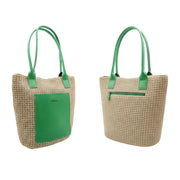Bolsa verde de dos materiales