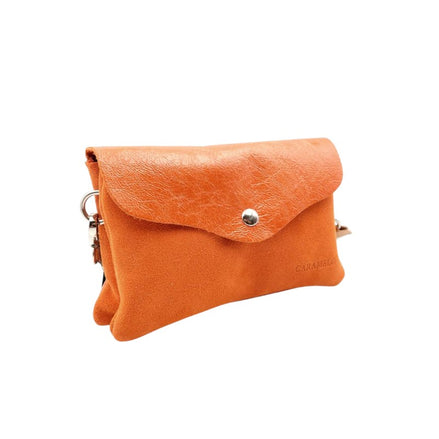 Bolso de piel naranja