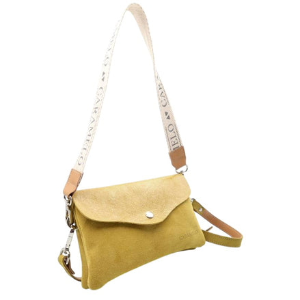 Bolso de cuero amarillo