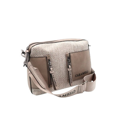Bolso de hombro beige
