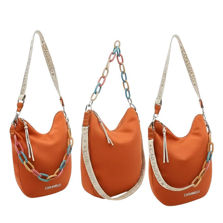Bolso de hombro naranja