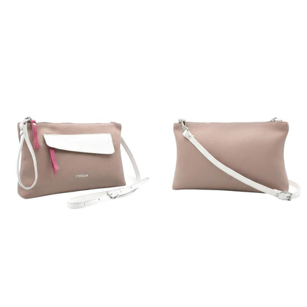 Bolso de piel tricolor