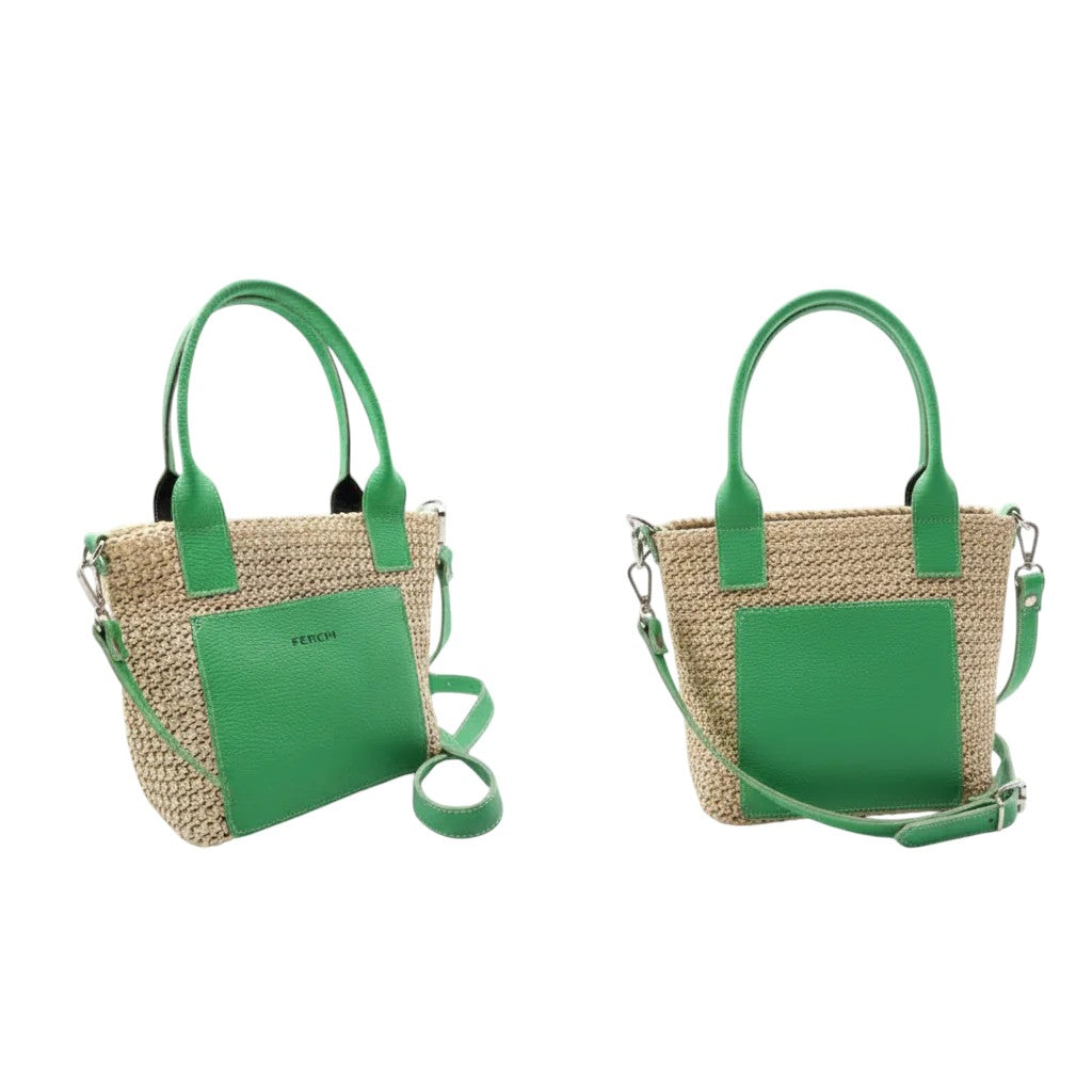 Bolso verde bicolor
