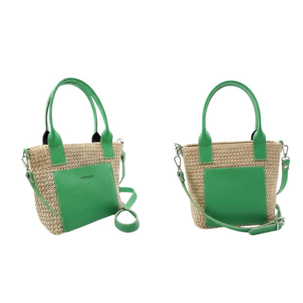 Bolso verde bicolor