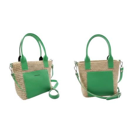 Bolso verde bicolor