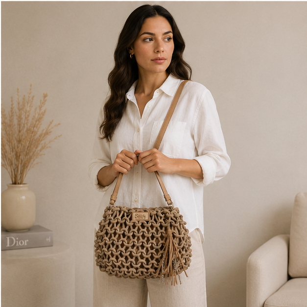 Bolso de cuerda natural