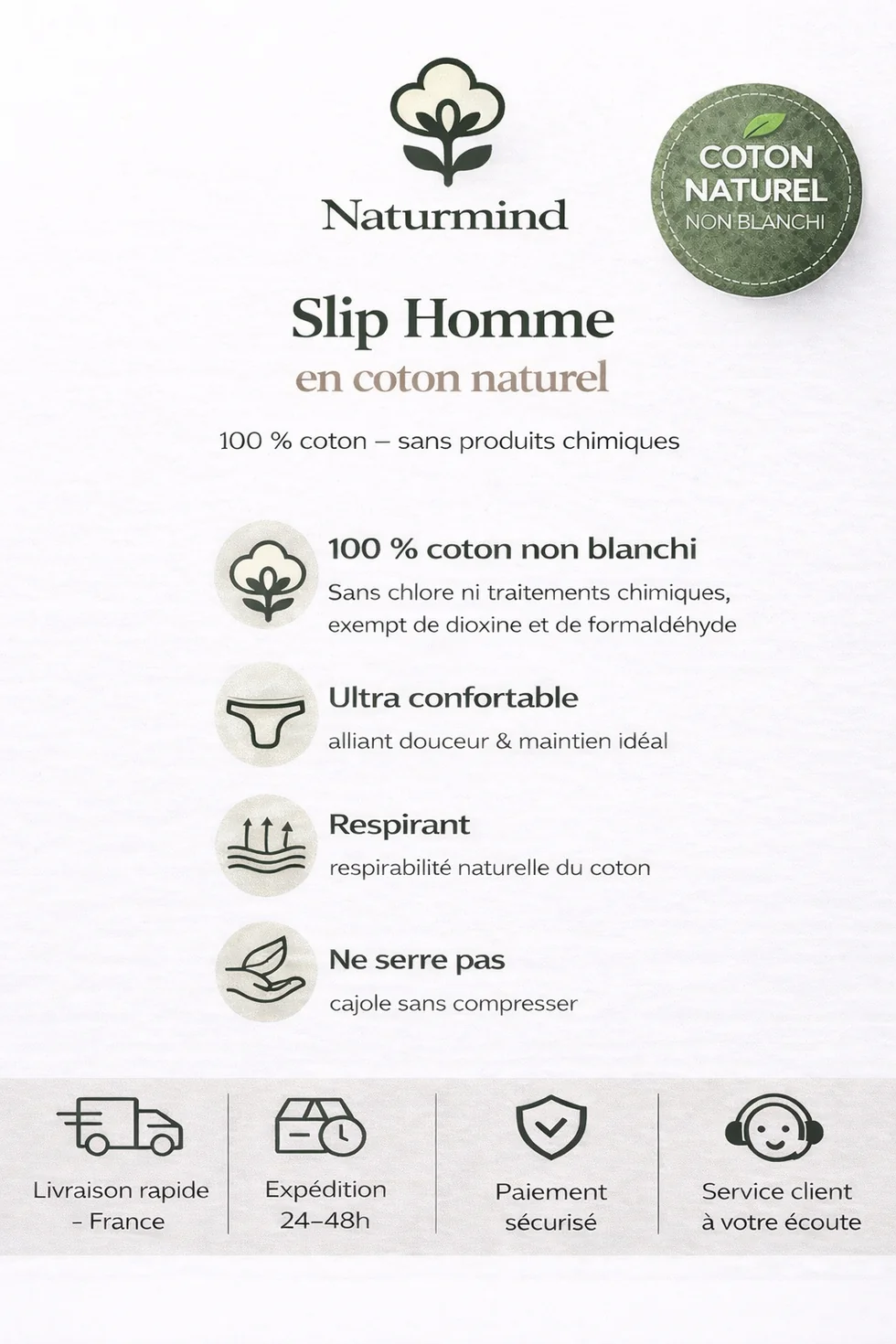 Pack de 6 calzoncillos para hombre