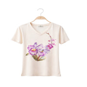 Camiseta de mujer orquídeas
