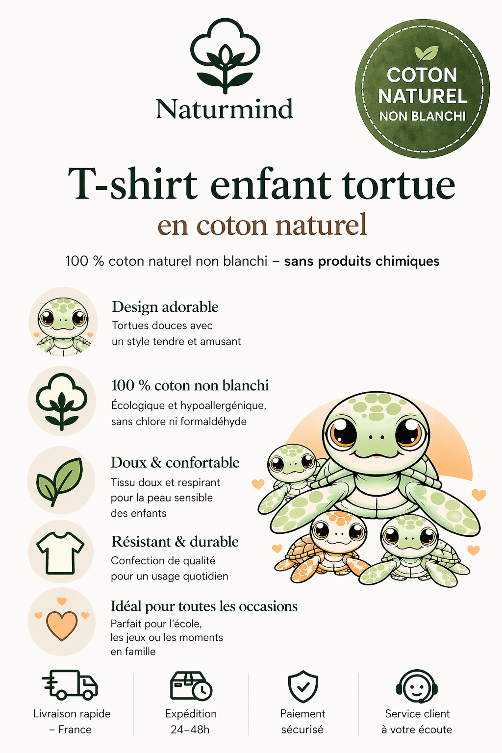 Camiseta de niño Tortuga