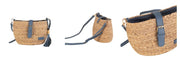 Bolso de hombro trenzado azul