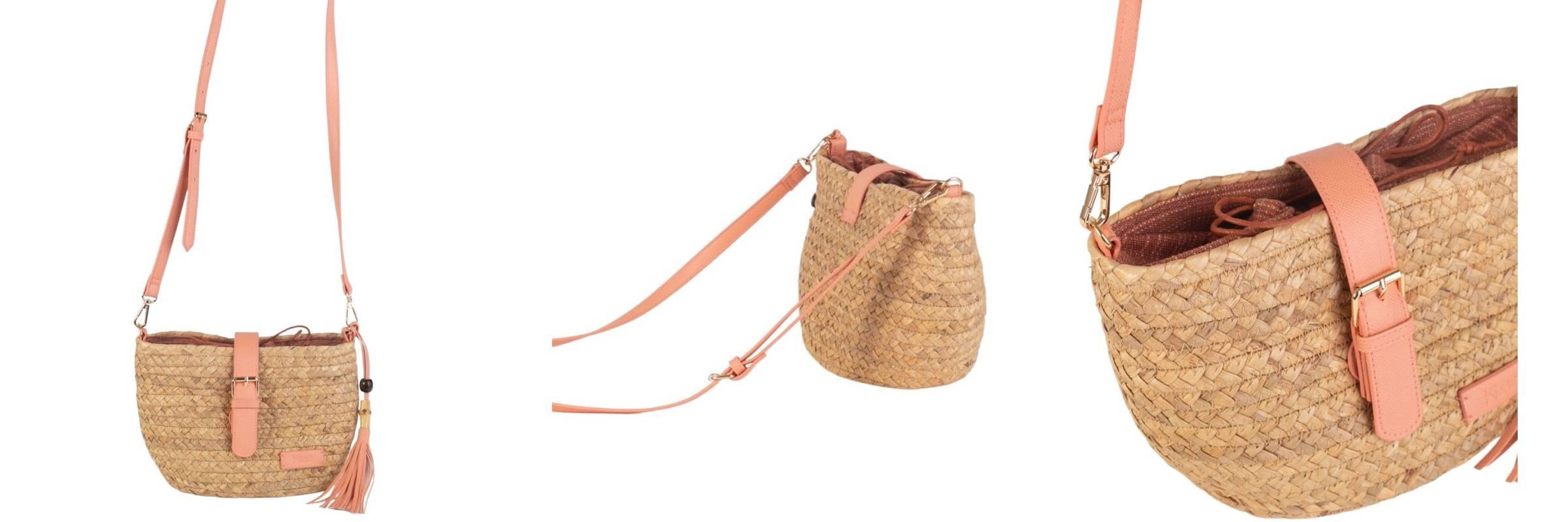 Bolso de hombro trenzado naranja
