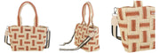 Bolso de hombro beige y natural
