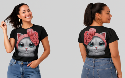 Camiseta de gato encantador para adultos 