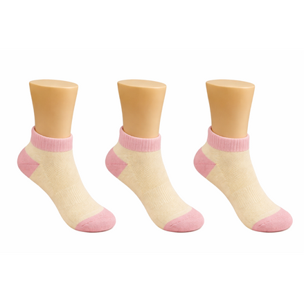 Juego de 3 calcetines cortos rosas