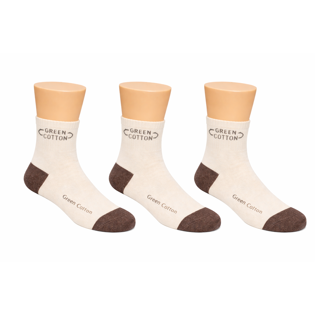 Pack de 3 calcetines marrones medianos