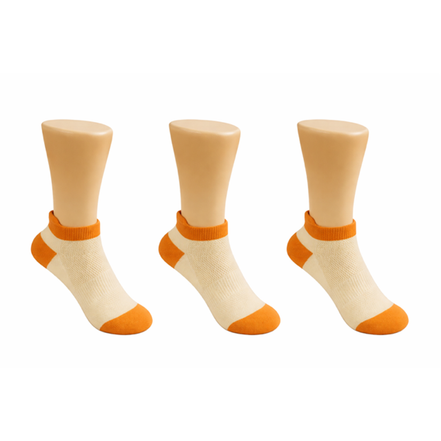 Pack de 3 calcetines cortos naranjas