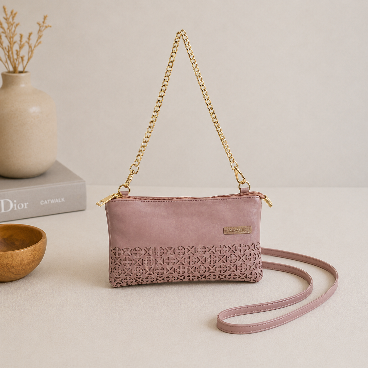 bolso de piel "nude"