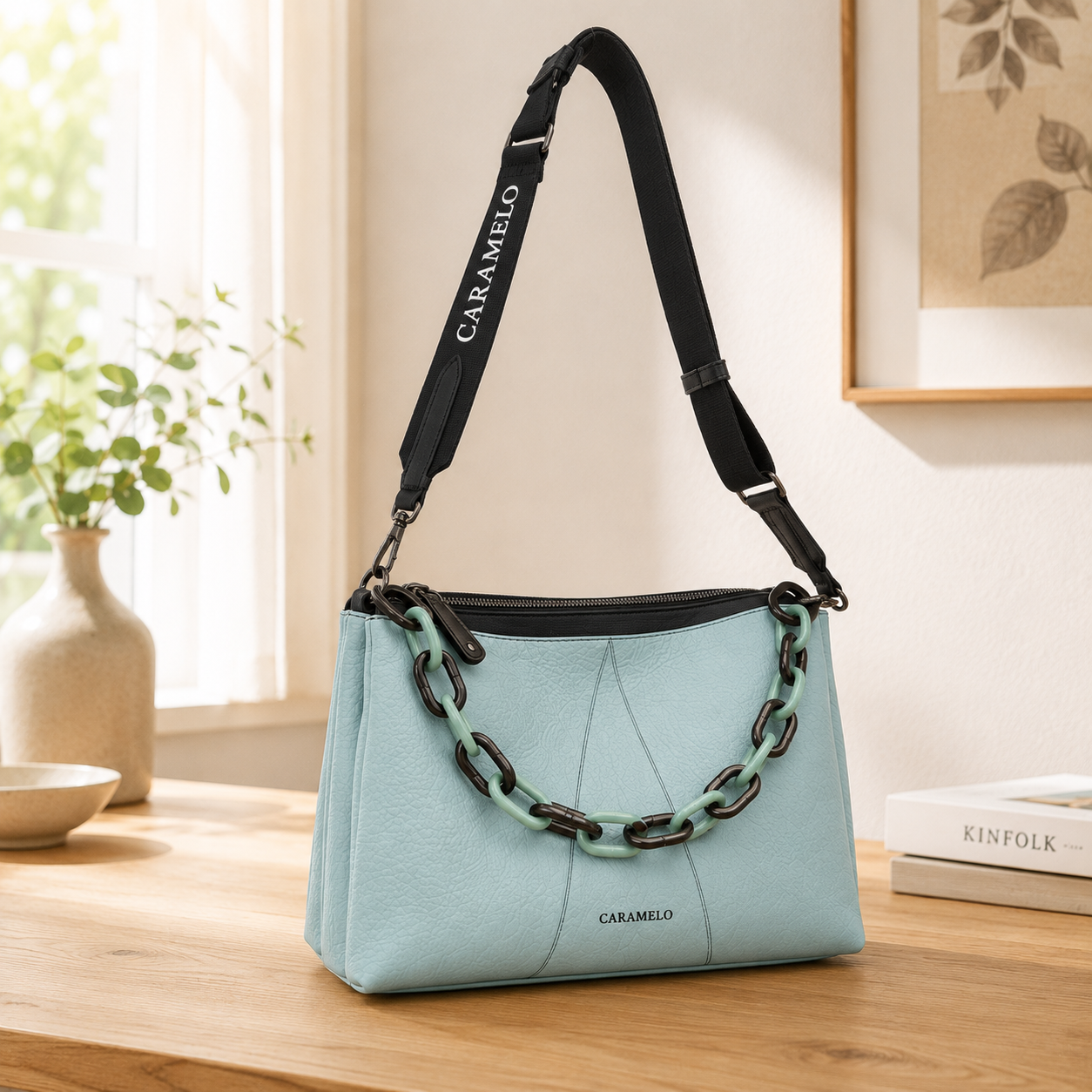 Bolso bandolera pequeño de piel