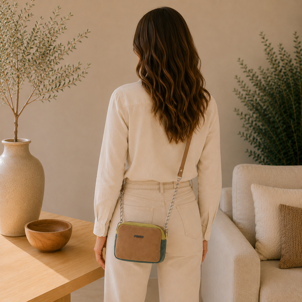 Bolso de piel de camello