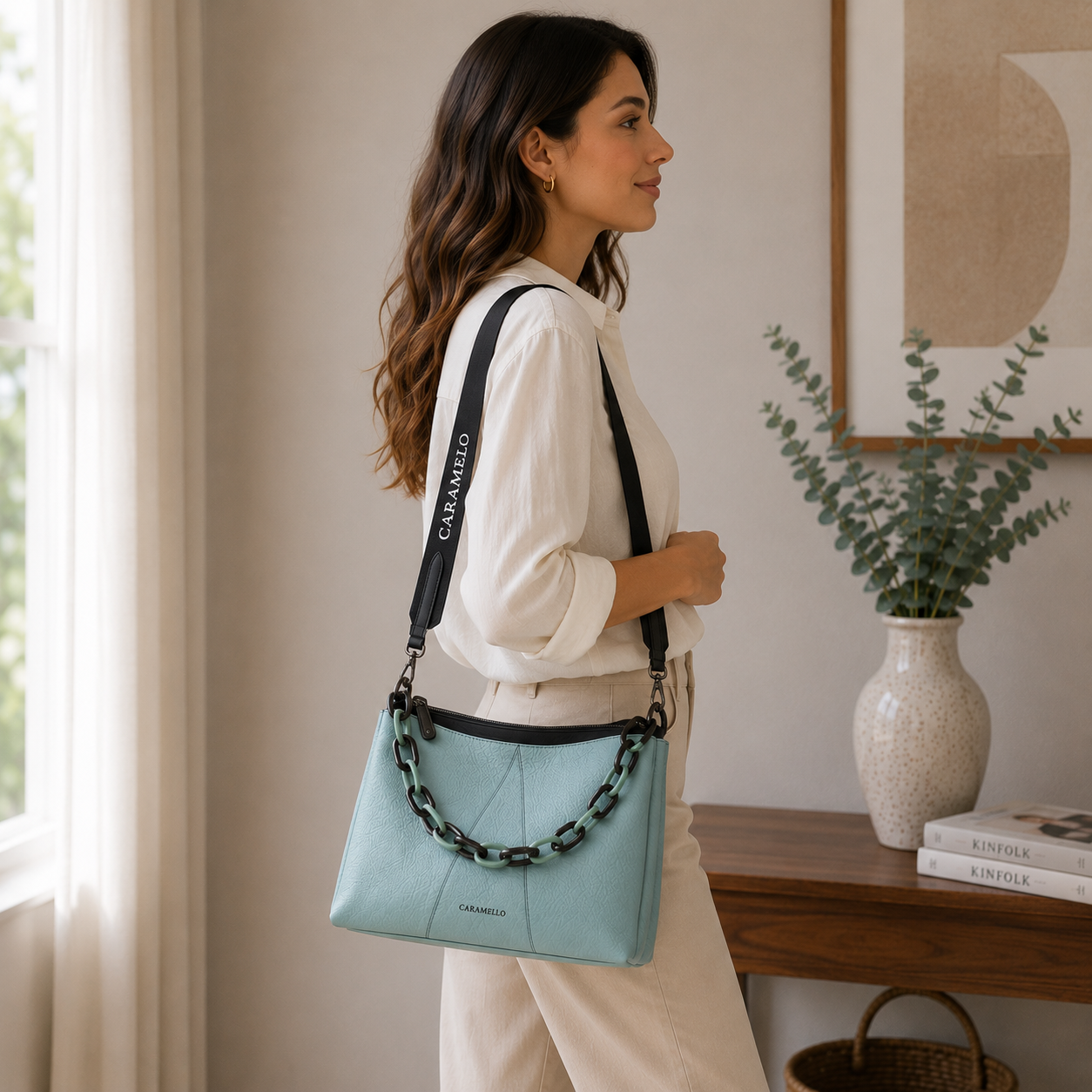Bolso bandolera pequeño de piel