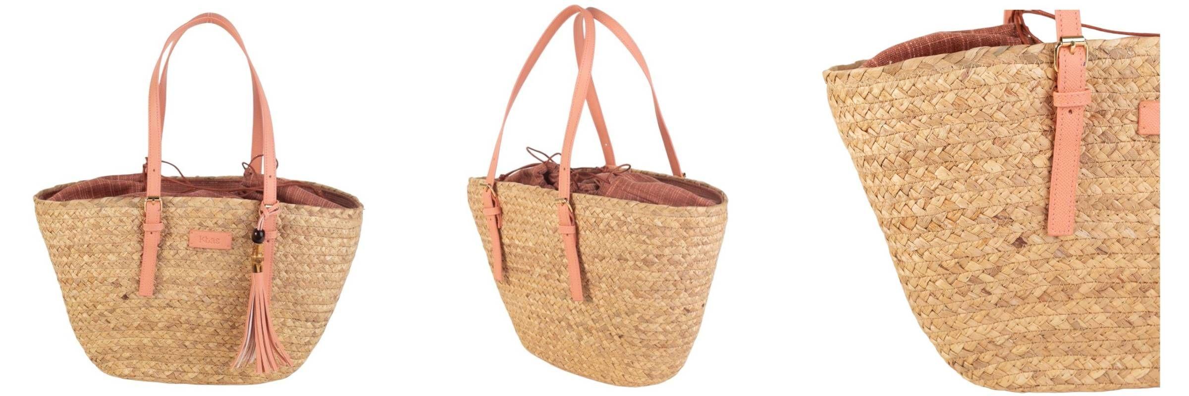 Bolso tote tejido naranja